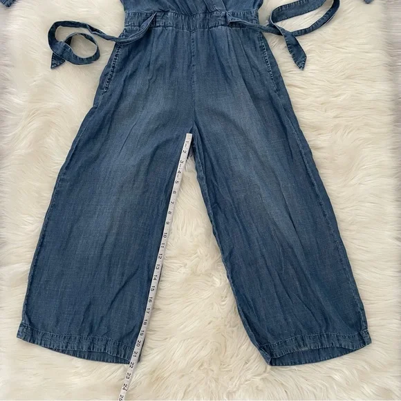 Anthropologie Cloth & Stone Chambray Denim Jumpsuit NEW XS - Picture 8 of 13